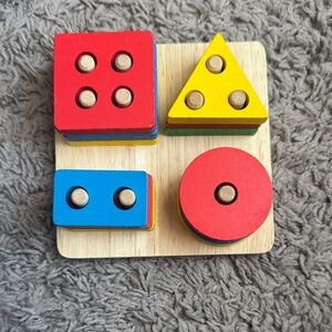 Vibrant Wooden Shape Sorting Puzzle